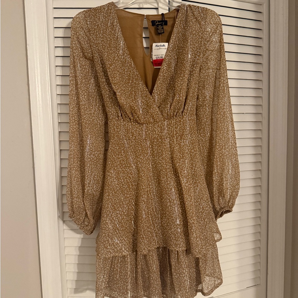 Marshalls Tan Long Sleeve Dress